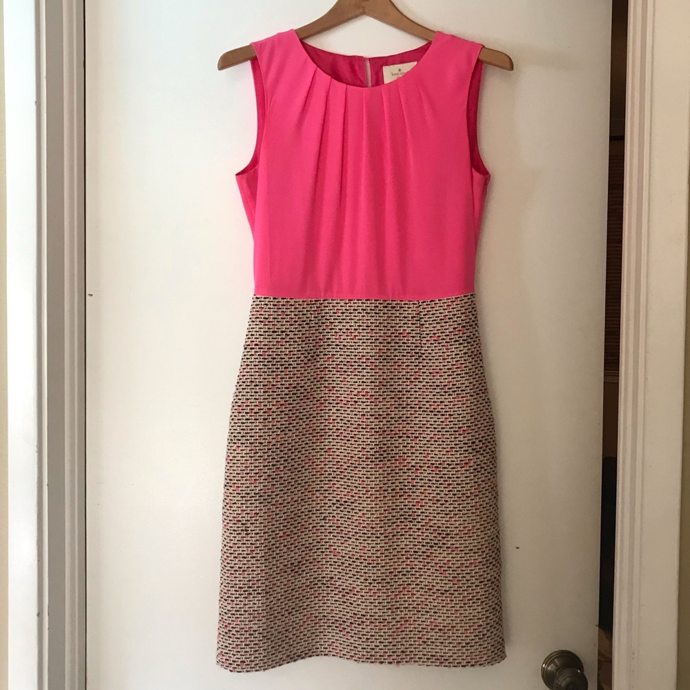 Kate Spade Silk and Tweed Sleeveless Dress